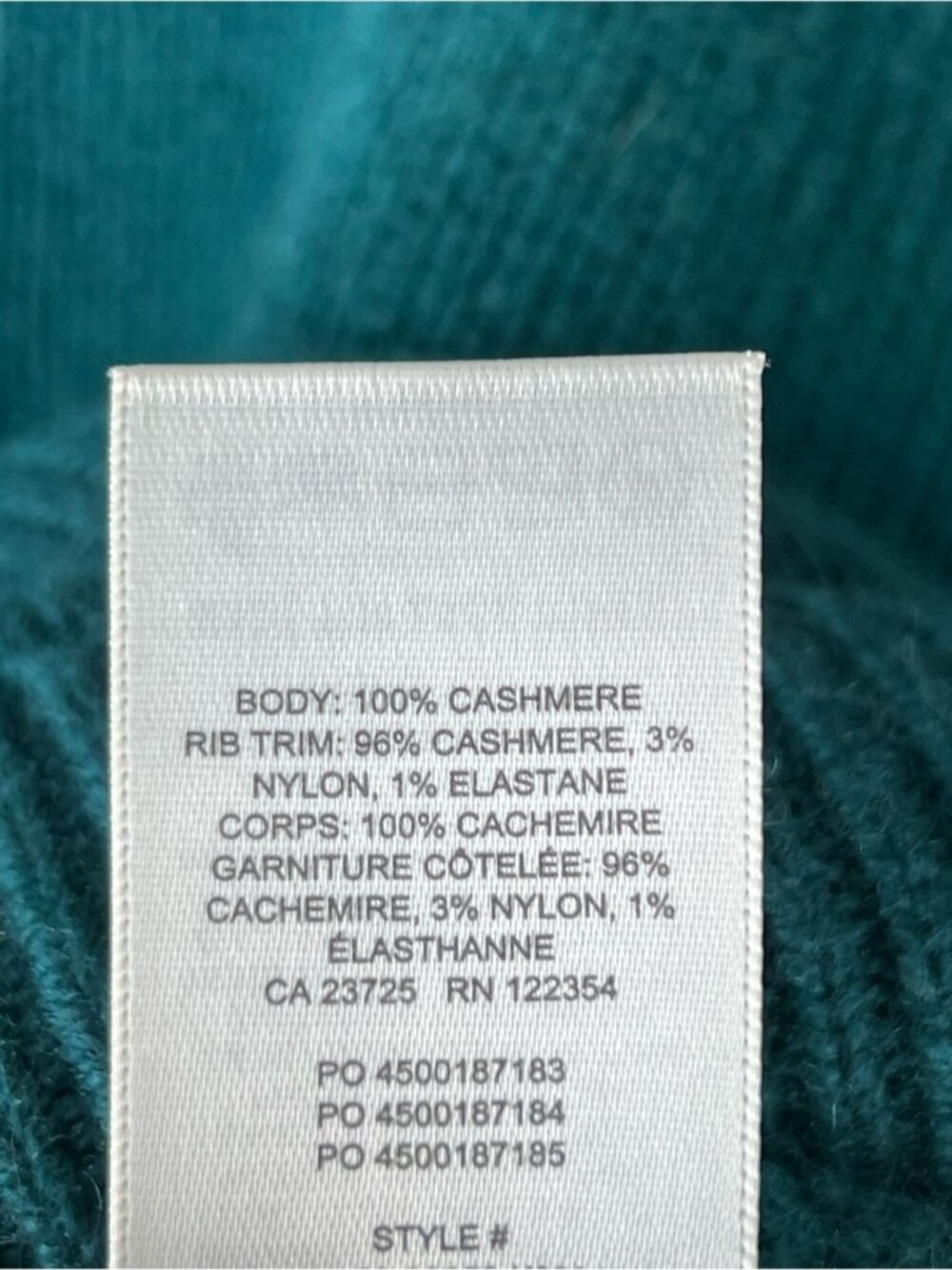 Aritzia Wilfred Luxe Cashmere Cyprie Sweater In Deep Pandora Green Size Medium - Picture 11 of 14